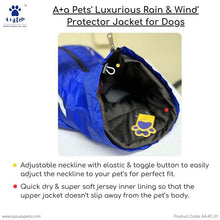 A+a Pets' Luxurious Rain & Wind' Protector Jacket for Dogs - www.aplusapets.com