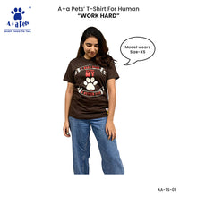 A+a Pets' Graphic Printed T-Shirt for Human 'WH' & Pets 'Nice' - Combo - Brown/Brown