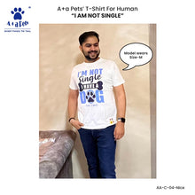 A+a Pets' Graphic Printed T-Shirt for Human 'NSD' & Pets 'Naughty' - Combo - White/Brown