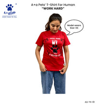 A+a Pets' Graphic Printed T-Shirt for Human 'WH' & Pets 'Nice' - Combo - Red/Red