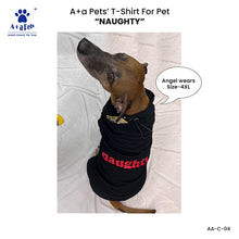 A+a Pets' Graphic Printed T-Shirt for Human 'NSD' & Pets 'Naughty' - Combo - Black/Black