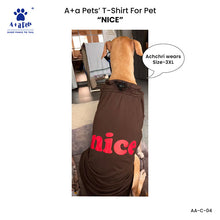 A+a Pets' Graphic Printed T-Shirt for Human 'WH' & Pets 'Nice' - Combo - Black/Brown