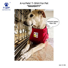 A+a Pets' Graphic Printed T-Shirt for Human 'NSD' & Pets 'Naughty' - Combo - White/Red