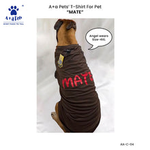 A+a Pets' Graphic Printed T-Shirt for Human 'Soul' & Pets 'Mate' - Combo - Red/Brown