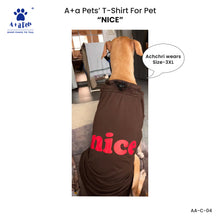 A+a Pets' Graphic Printed T-Shirt for Human 'WH' & Pets 'Nice' - Combo - Brown/Brown