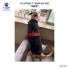 A+a Pets' Graphic Printed T-Shirt for Human 'WH' & Pets 'Nice' - Combo - Black/Black