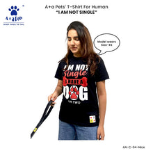 A+a Pets' Graphic Printed T-Shirt for Human 'NSD' & Pets 'Naughty' - Combo - Black/Red