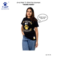 A+a Pets' Graphic Printed T-Shirt for Human 'WH' & Pets 'Nice' - Combo - Black/Brown