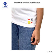 A+a Pets' Graphic Printed T-Shirt for Human & Pets 'ILU' - Combo - White/Black