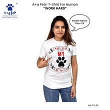 A+a Pets' Graphic Printed T-Shirt for Human 'WH' & Pets 'Nice' - Combo - White/Black