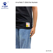 A+a Pets' Graphic Printed T-Shirt for Human 'Nice' & Pets 'Naughty' - Combo -Black/Brown