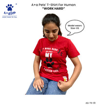 A+a Pets' Graphic Printed T-Shirt for Human 'WH' & Pets 'Nice' - Combo - Red/Red