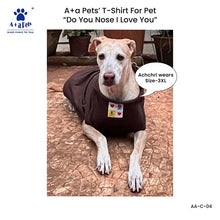 A+a Pets' Graphic Printed T-Shirt for Human & Pets 'ILU' - Combo - Brown/Brown