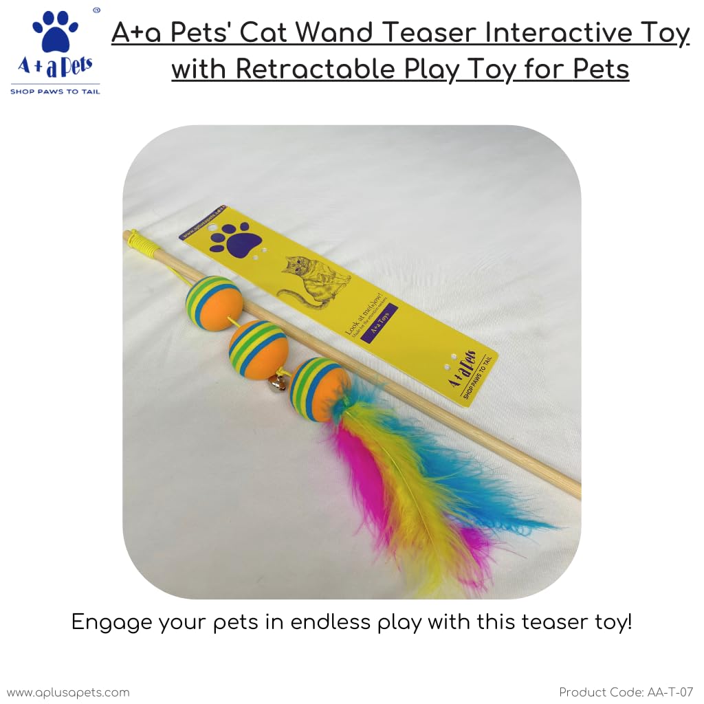 Cat Teaser Toy - Retractable Wand Cat Toy With Adjustment Reel Lightweight  Cat Teaser Wand Replacement Pet Supplies For Hunting Chasing And Exercising