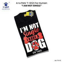 A+a Pets' Graphic Printed T-Shirt for Human 'NSD' & Pets 'Naughty' - Combo - Black/Red