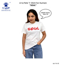 A+a Pets' Graphic Printed T-Shirt for Human 'Soul' & Pets 'Mate' - Combo - White/Black