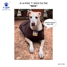 A+a Pets' Graphic Printed T-Shirt for Human 'WH' & Pets 'Nice' - Combo - Brown/Brown