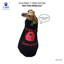 A+a Pets' Graphic Printed T-Shirt for Human & Pets 'ILU' - Combo - Red/Black