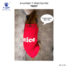 A+a Pets' Graphic Printed T-Shirt for Human 'WH' & Pets 'Nice' - Combo - Red/Red