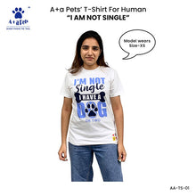 A+a Pets' Graphic Printed T-Shirt for Human 'NSD' & Pets 'Naughty' - Combo - White/Brown