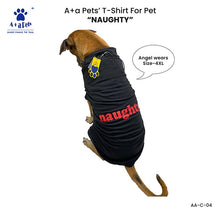 A+a Pets' Graphic Printed T-Shirt for Human 'NSD' & Pets 'Naughty' - Combo - Black/Black