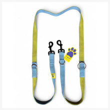 A+a Pets’ Multi-Function Cotton Leash to Walk 2 Dogs | Long, Short, Hands Free - Blue