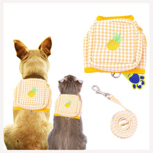 backpack Puppy and cat harness and belt set in Yellow collor