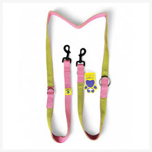 A+a Pets’ Multi-Function Cotton Leash to Walk 2 Dogs | Long, Short, Hands Free - Pink