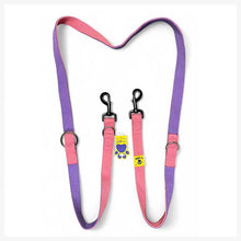 A+a Pets’ Multi-Function Cotton Leash to Walk 2 Dogs | Long, Short, Hands Free - Pink