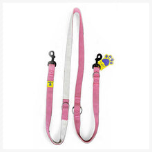 A+a Pets’ Multi-Function Cotton Leash to Walk 2 Dogs | Long, Short, Hands Free - Pink