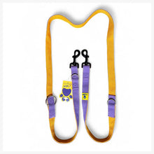 A+a Pets’ Multi-Function Cotton Leash to Walk 2 Dogs | Long, Short, Hands Free - Purple