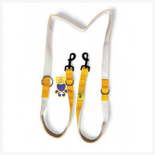 A+a Pets’ Multi-Function Cotton Leash to Walk 2 Dogs | Long, Short, Hands Free - White